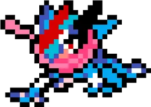 Pixelated_ Greninja_ Artwork PNG Image