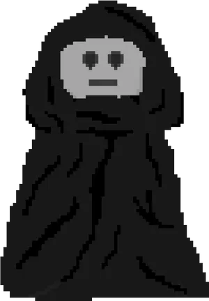 Pixelated Grim Reaper PNG Image