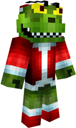 Pixelated Grinch Character PNG Image