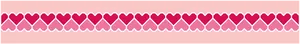 Pixelated Heart Pattern Banner PNG Image