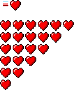 Pixelated Heart Pattern PNG Image