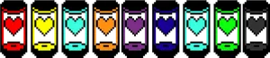 Pixelated Heart Potions PNG Image