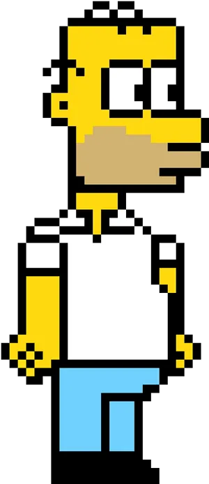 Pixelated Homer Simpson PNG Image