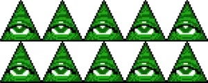 Pixelated Illuminati Eye PNG Image