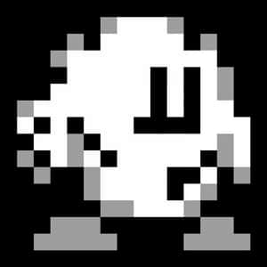 Pixelated_ Kirby_ Character PNG image with transparent background
