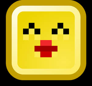Pixelated Kiss Emoji PNG image with transparent background