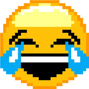 Pixelated Laughing Emoji.png PNG Image