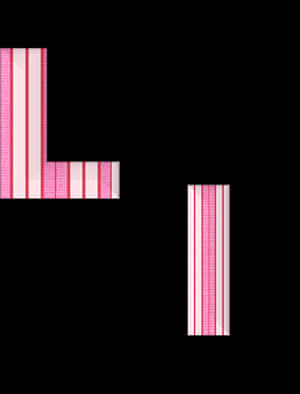 Pixelated Letter Land I Abstract PNG image with transparent background