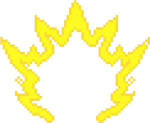 Pixelated Lightning Bolt PNG Image