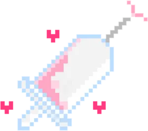 Pixelated Love Potion Bottle PNG Image