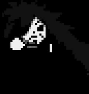 Pixelated Madara Uchiha Fan Art PNG image with transparent background