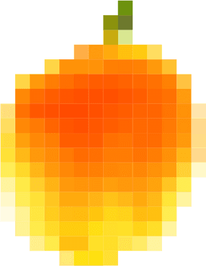 Pixelated Mango Artwork PNG with transparent background