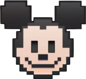 Pixelated_ Mickey_ Mouse_ Icon PNG Image