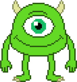 Transparent Mike Wazowski Png - Mike Wazowski Pixel Art, Png Download PNG with transparent background