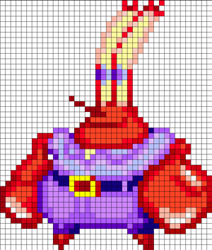 Mr Krabs Pixel Art, HD Png Download PNG image with transparent background