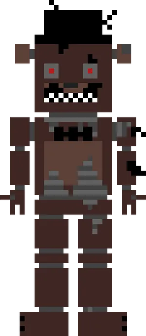 Pixelated Nightmare Freddy Image PNG Image