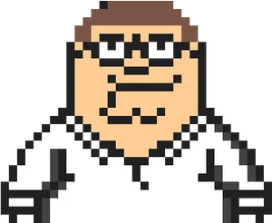 Pixelated Peter Griffin PNG Image