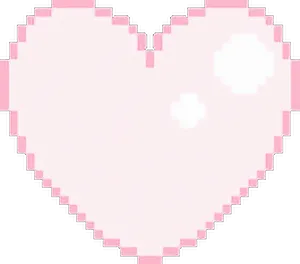 Pixelated Pink Heart PNG Image