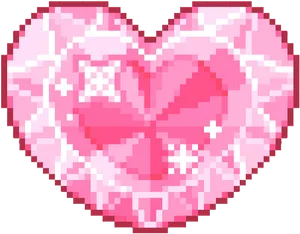 Pixelated Pink Heart PNG Image