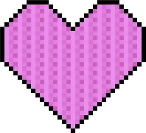 Pixelated Pink Heart Graphic PNG Image