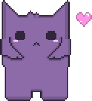 Kawaii Gengar <3 - Pixel Heart, HD Png Download PNG image with transparent background