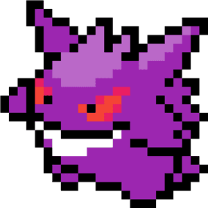 Pixelated Purple Creature PNG image with transparent background