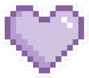 #heart #purple #pixel #tumblr #aesthetic - Pixel Art Icon Heart, HD Png Download PNG image with transparent background