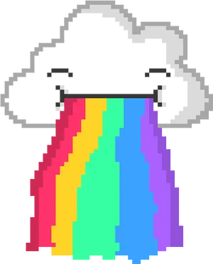 Pixelated_ Rainbow_ Cloud PNG Image