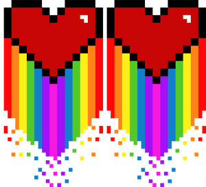 Pixel Art Heart Bisexual, HD Png Download PNG image with transparent background