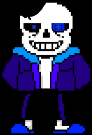 Pixelated_ Sans_ Character PNG image with transparent background