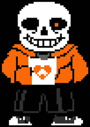 Pixelated_ Sans_ Character_ Undertale PNG image with transparent background