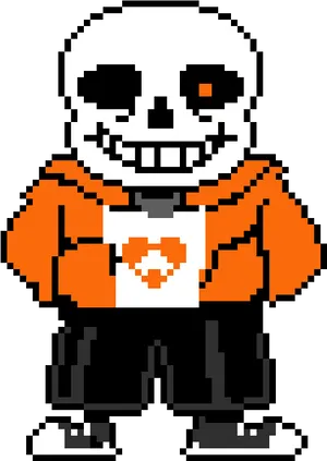 Pixelated_ Sans_ Character_ Undertale PNG Image