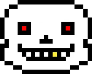 Pixelated_ Sans_ Face_ Undertale.png PNG Image