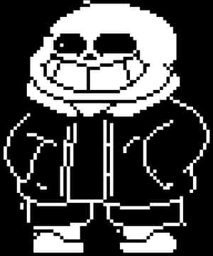 Pixelated_ Sans_ Undertale_ Character PNG image with transparent background