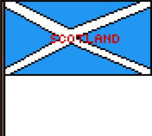 Pixelated Scotland Flag PNG Image