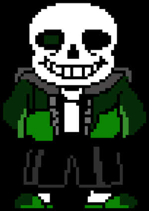 Pixelated_ Skeleton_ Character PNG image with transparent background