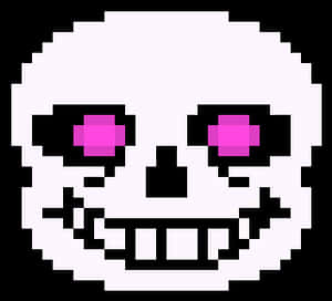 Pixelated Skull Character PNG image with transparent background