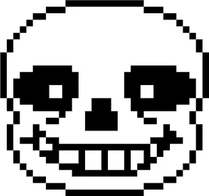 Pixelated_ Skull_ Character PNG Image