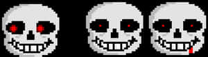 Pixelated_ Skull_ Faces_ Expressions PNG image with transparent background
