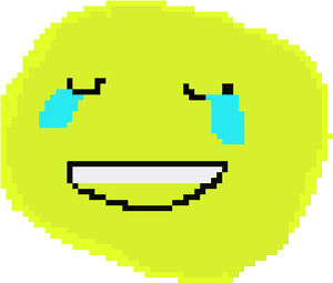 Pixelated Smiley Face Graphic PNG image with transparent background