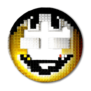 Pixelated Smiley Face PNG 06112024 PNG image with transparent background