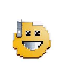 Pixelated Smiley Face PNG bmg PNG image with transparent background