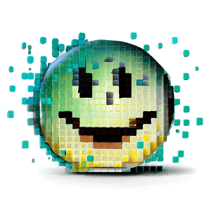 Pixelated Smiley Face PNG glf6 PNG image with transparent background