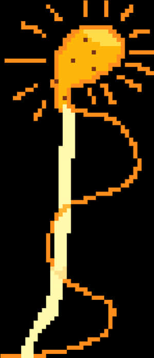 Pixelated Sunrise Art PNG image with transparent background