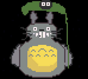 Pixelated Totoroand Soot Sprites PNG image with transparent background