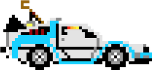 Pixelated Tow Truck PNG image with transparent background