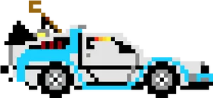 Pixelated Tow Truck PNG Image