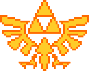Pixel Art Zelda Triforce, HD Png Download PNG