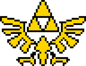 Transparent Zelda Triforce Png - Pixel Art Zelda Triforce, Png Download PNG