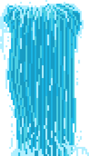 Waterfall Pixel Art Animation, HD Png Download PNG image with transparent background